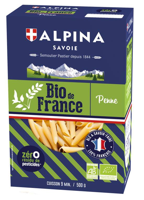 Alpina Savoie - Pâtes pennes bio de France