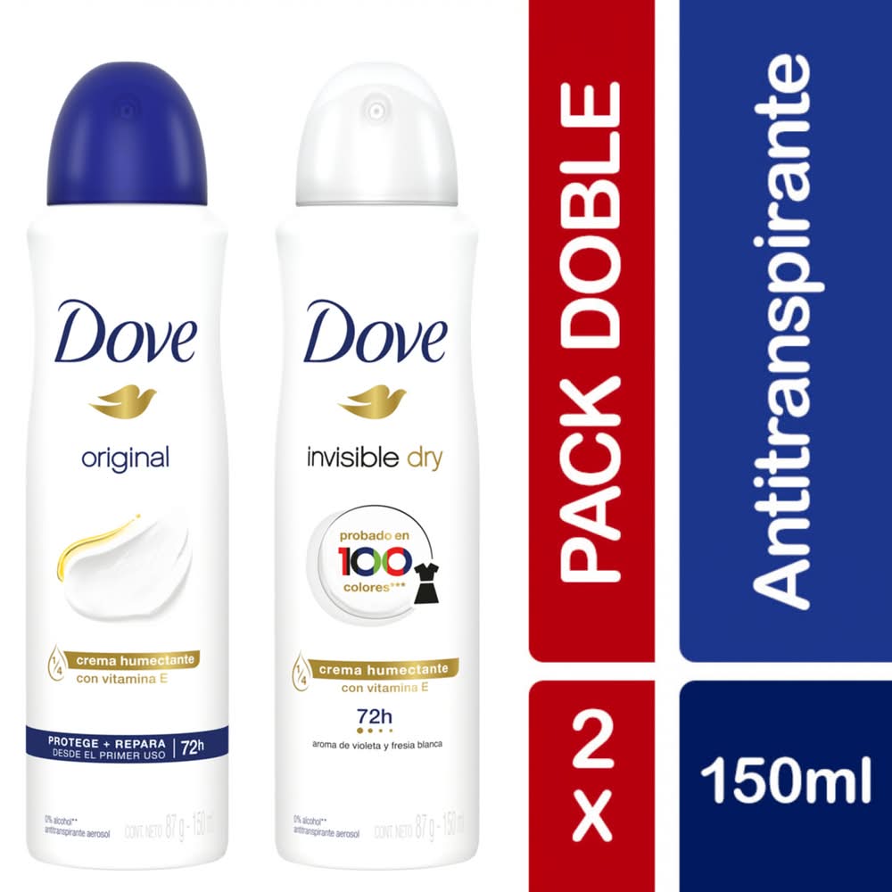 Dove · Desodorantes en aerosol original (2 x 150 ml)