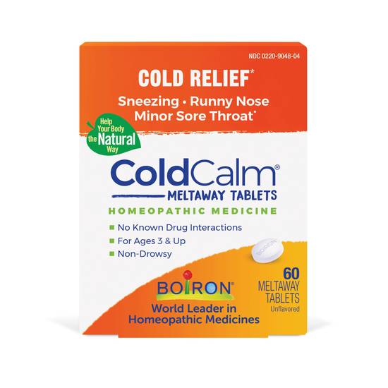 Boiron ColdCalm Tablets, Homeopathic Medicine for Cold Relief, 60 CT