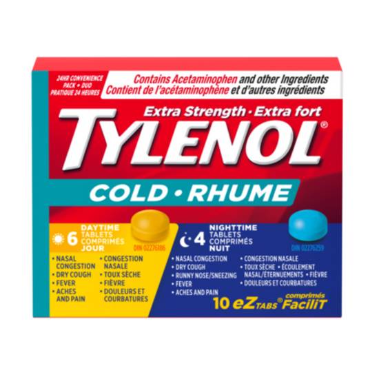 Tylenol Cold Es Dt/Nt Tablet (10 tabs)