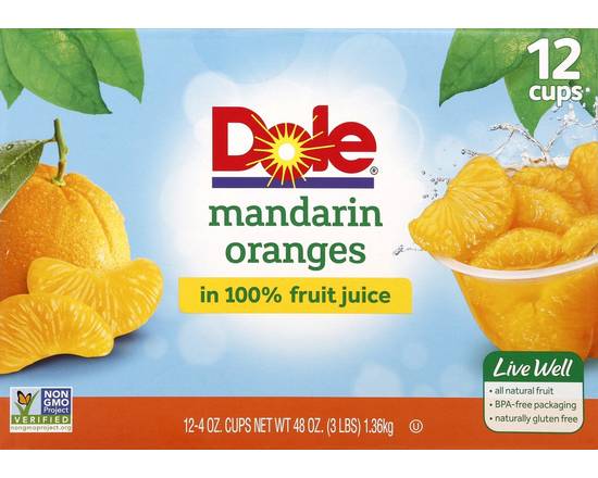 Dole · Fruit Bowl Mandarin Orange (12 x 4 oz)
