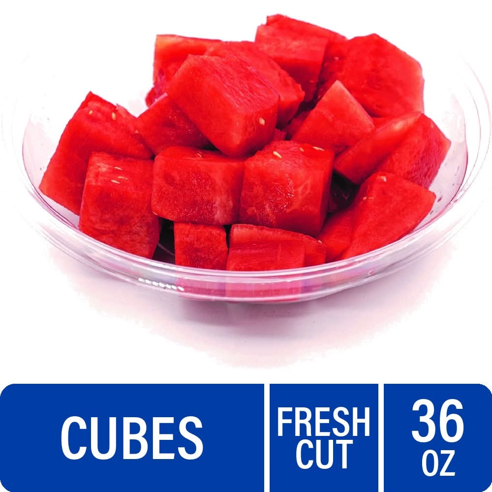 Seedless Watermelon Cubes Fresh Cut In Store Daily
