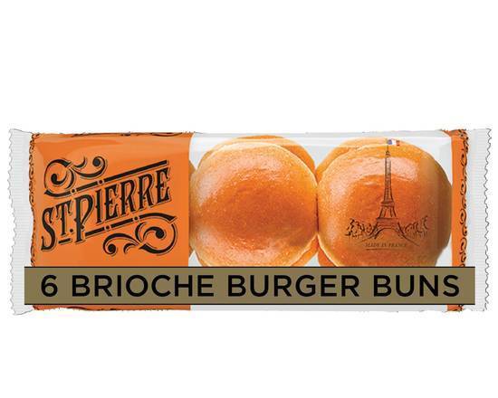 St Pierre Brioche Burger Buns (6 S)