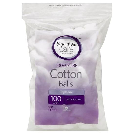 Signature Care Pure Cotton Balls (100 ct)