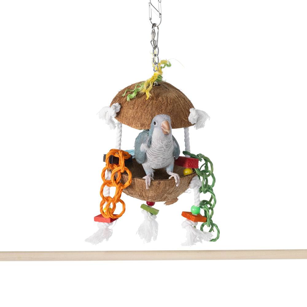 All Living Things Coconut Hut Bird Toy