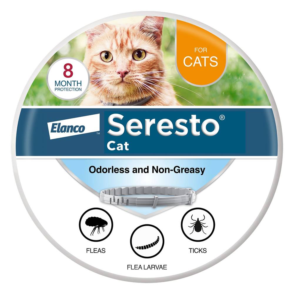 Seresto 8-Month Flea and Tick Prevention Collar For Cats