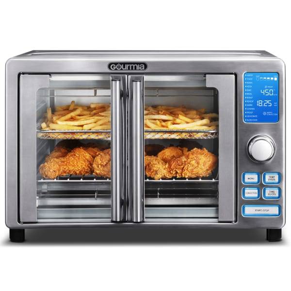 Gourmia French Door Digital Air Fryer Oven with 14 Cooking Presets, 6-Slice Capacity
