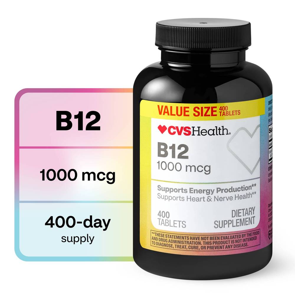 CVS Health Vitamin B12 Tablets, 400 CT