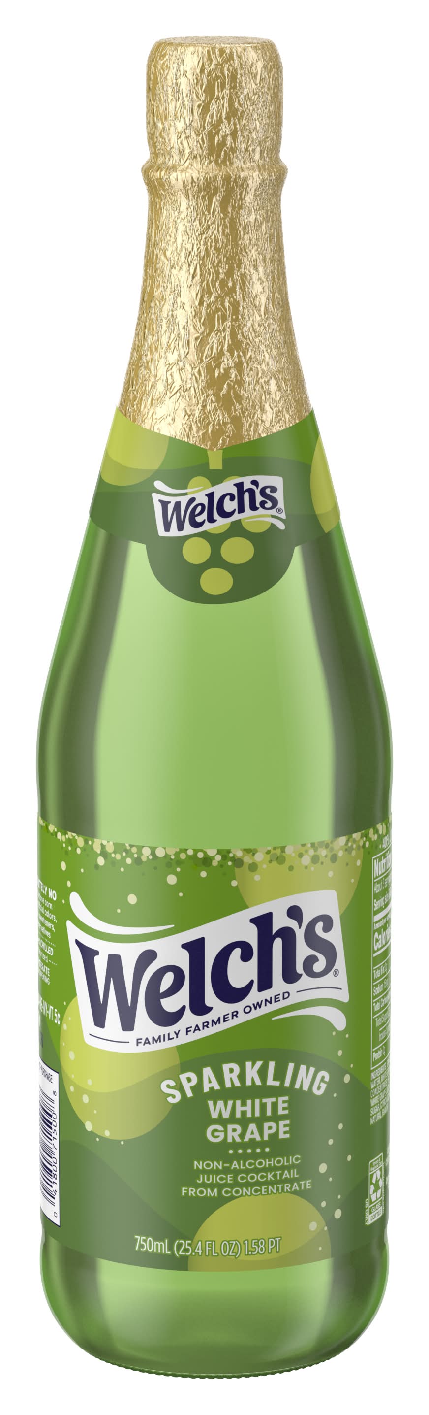 Welch's Sparkling Non Alcoholic Juice Cocktail From Concentrate, White Grape (750 ml)