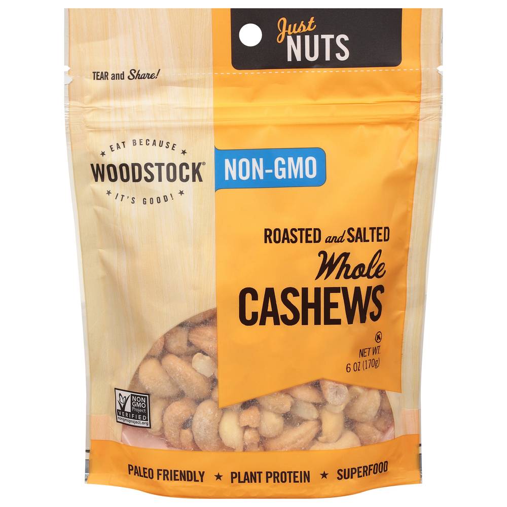 Woodstock Roasted & Salted Cashews (6 oz)