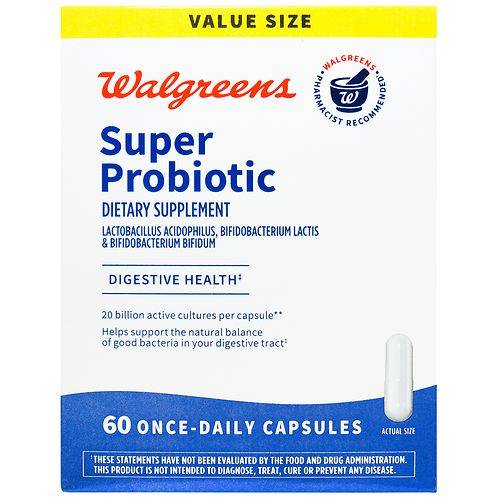 Walgreens Super Probiotic, Value Size - 60.0 ea