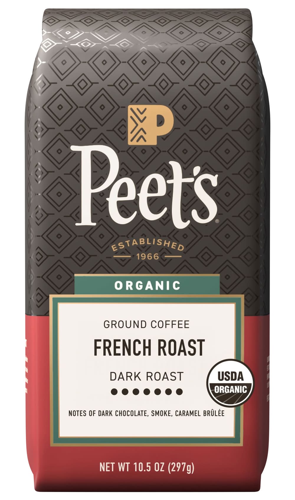 Peet's Coffee Organic Ground Coffee, French Dark Roast (10.5 oz)