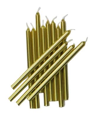 Celebrate It Metallic Candles, Gold (12 ct)