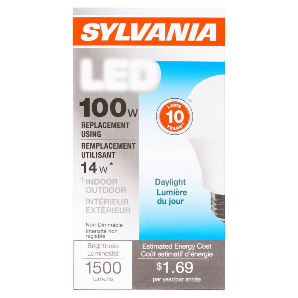 Sylvania Led Bulb 14 W A19 Day 10 Years