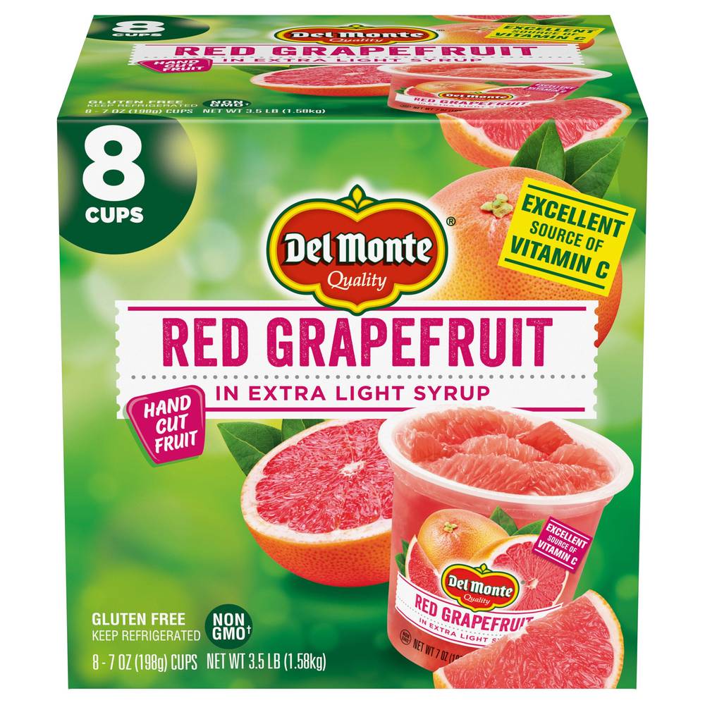 Del Monte Red Grapefruit Cups, 7 oz, 8-count