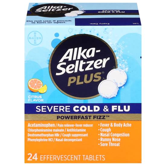 Alka-Seltzer Plus Severe Cold & Flu Effervescent Tablets (citrus)