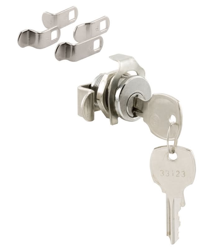 Prime-Line Brushed Nickel Steel Counter Clockwise Mailbox Lock