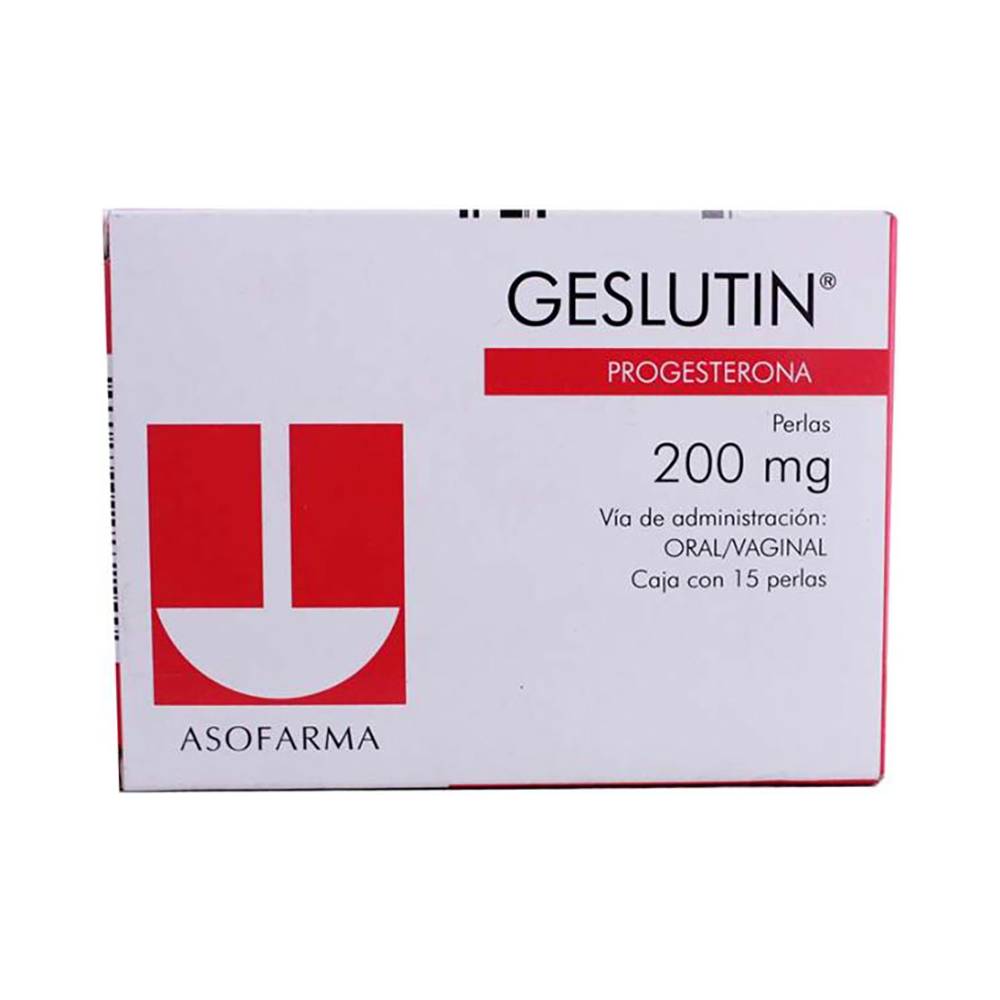 Asofarma geslutin progesterona perlas 200 mg (15 un)