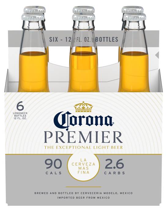 Corona Premier Smooth Light Beer (6 pack, 12 fl oz)