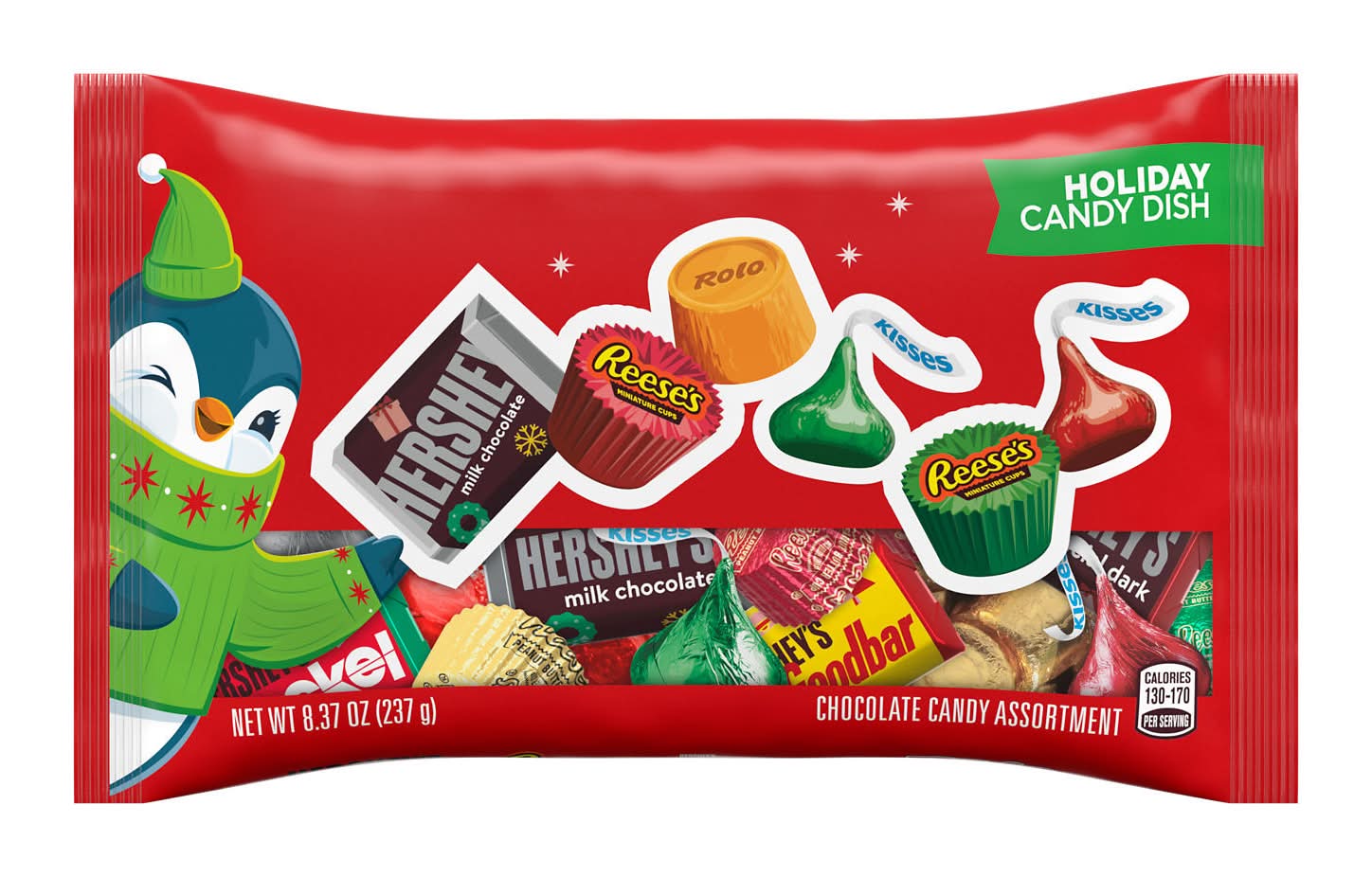 Hershey's Christmas Chocolate Candy Variety Bag, Assorted (8.37 oz)