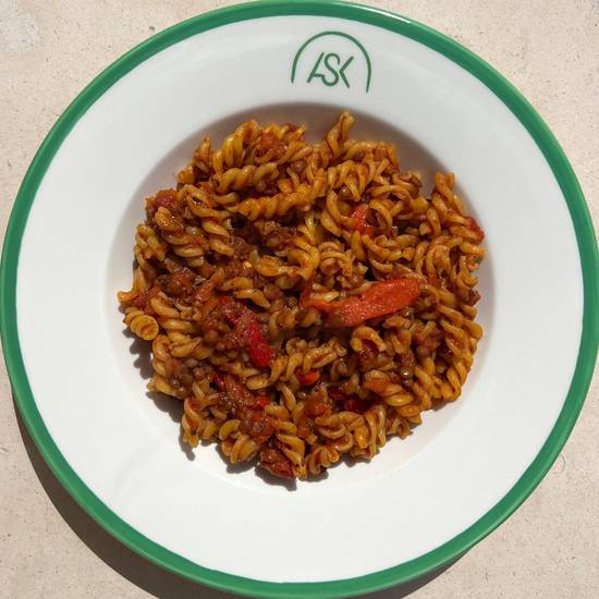 Non-Gluten Fusilli Lentil Ragu
