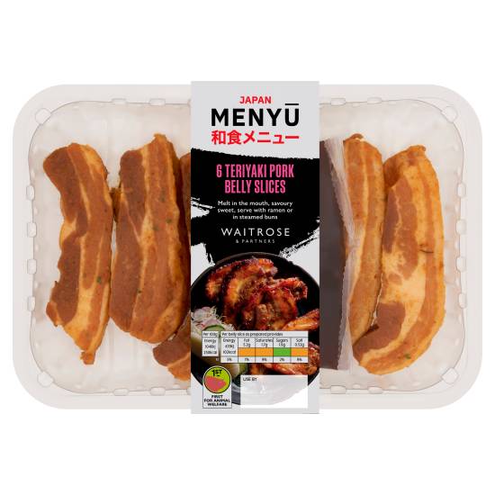 Waitrose & Partners Japan Menyū Teriyaki Pork Belly Slices (6 ct)