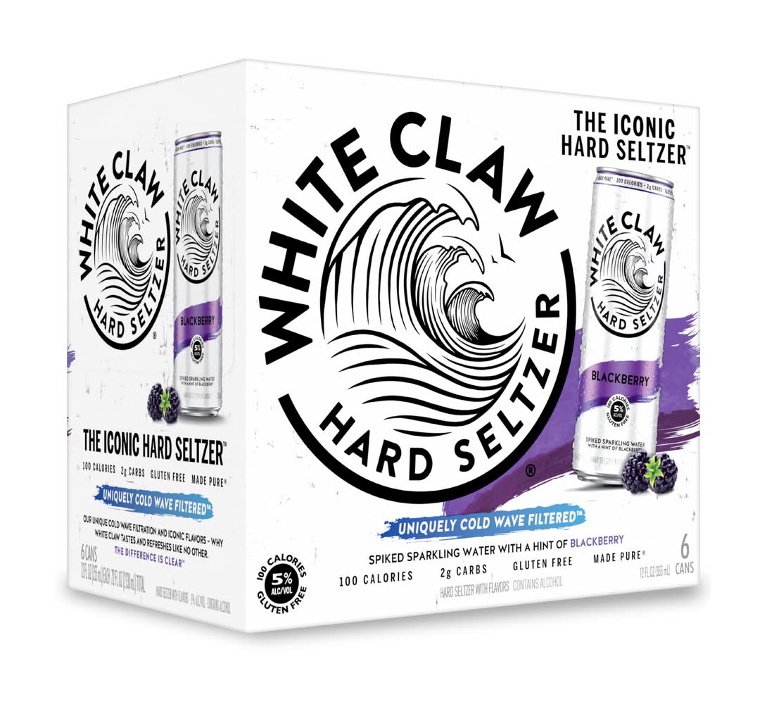 White Claw Hard Seltzer, Blackberry (6 x 12 fl oz)