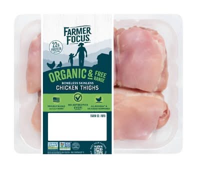 Farmer Focus Boneless Skinless Chicken Thighs - 0.75-1.67lbs - price per lb