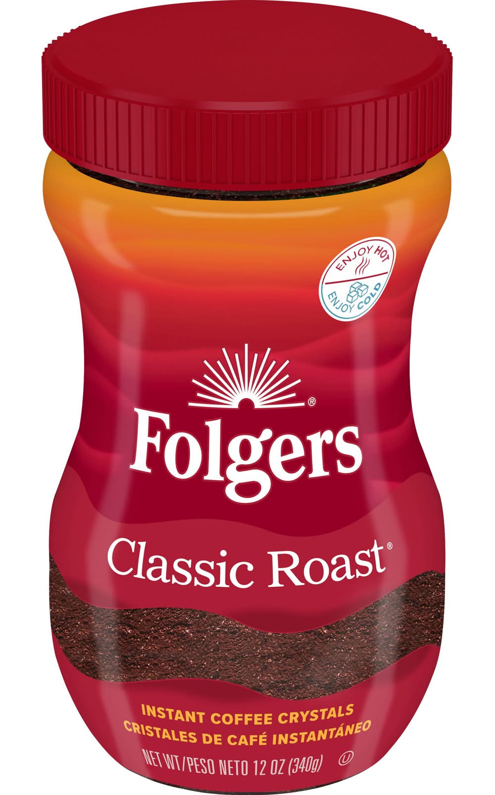 Folgers Classic Roast Instant Coffee (12 oz)