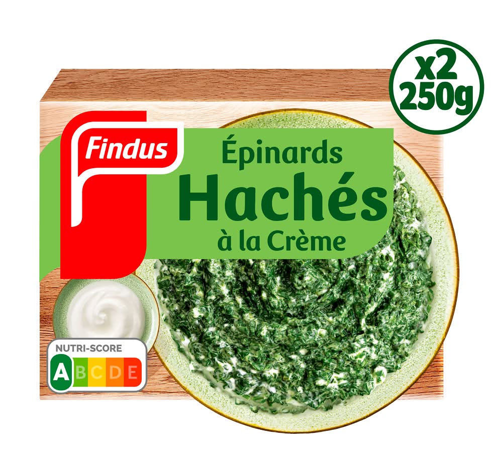 Findus - Légumes cuisinés épinards hachés, crème fraîche (2)