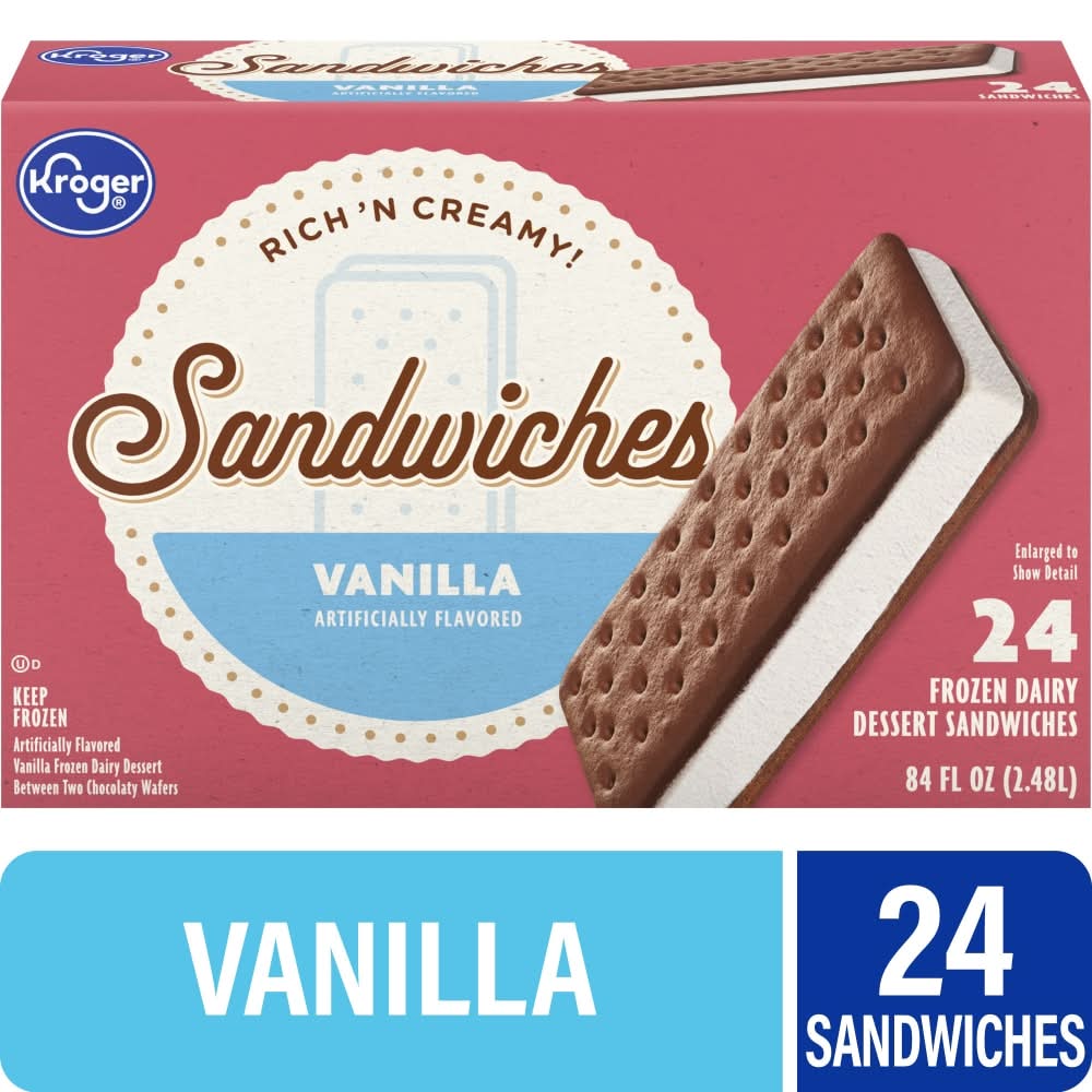 Kroger® Vanilla Frozen Dairy Dessert Sandwiches