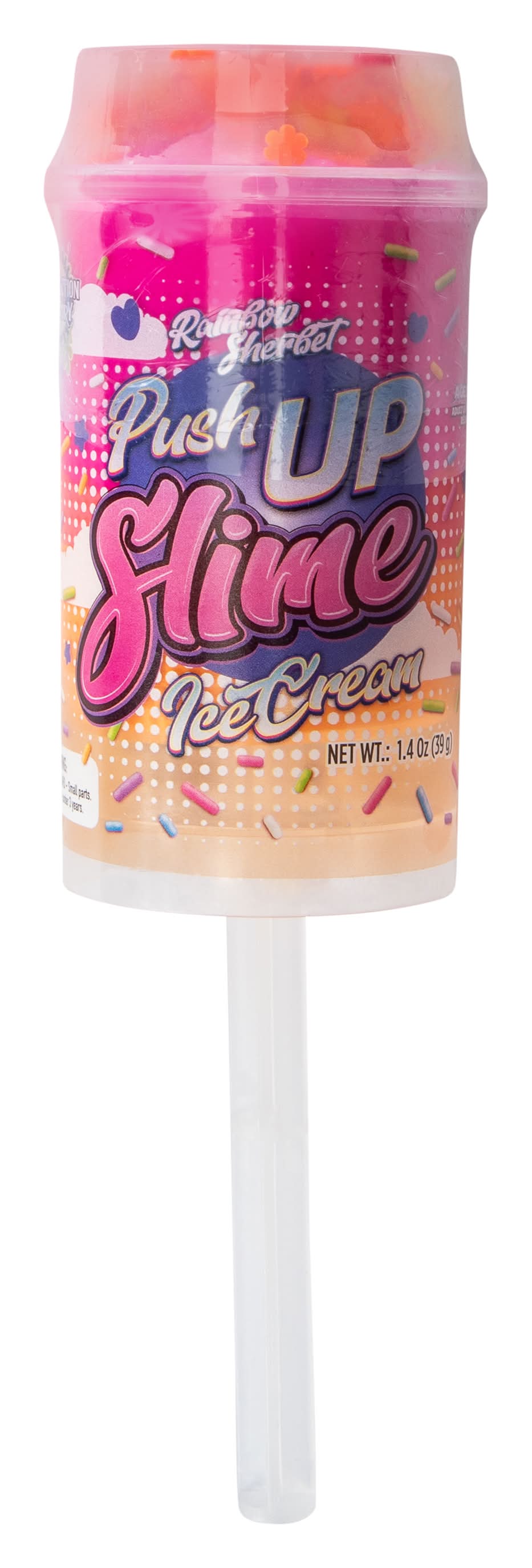 Push Up Slime Ice Cream 1.4oz Rainbow Sherbet