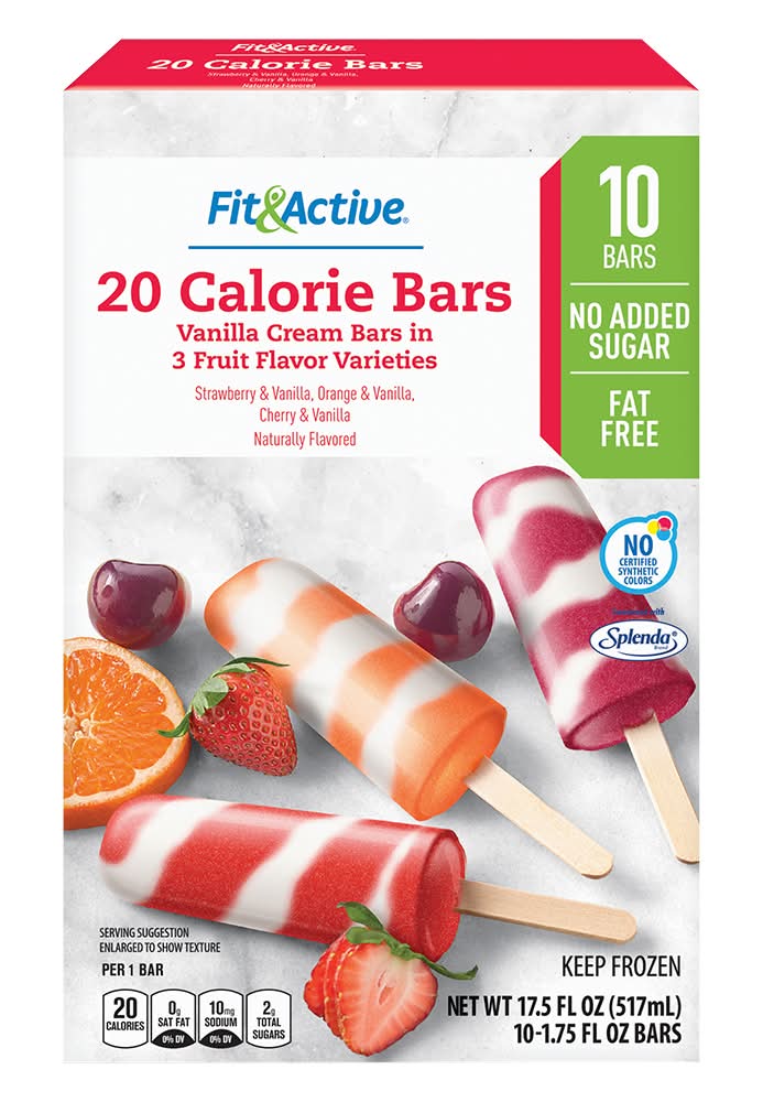 Fit & Active 20 Calorie Bars, Assorted (17.5 fl oz, 10 ct)