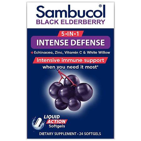 Sambucol Black Elderberry 5-IN-1 Intense Defense Softgels - 24.0 ea