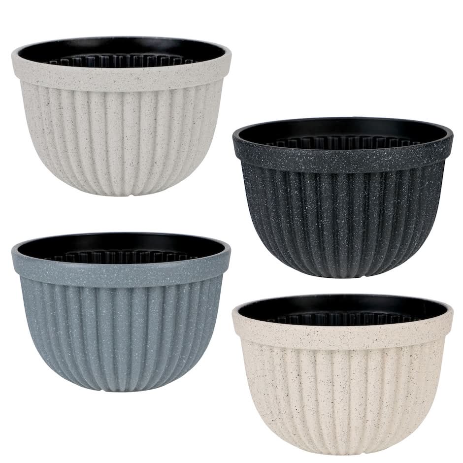 Pleated Texture Solid Planter, Assorted Colors, 1-ct.