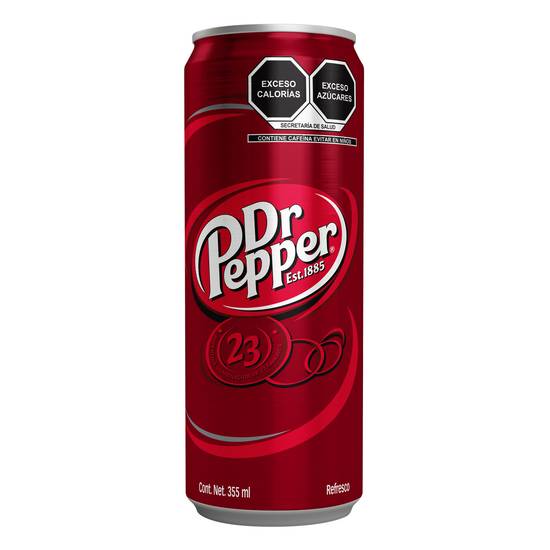 Dr pepper refresco sabor cereza (lata 355 ml)