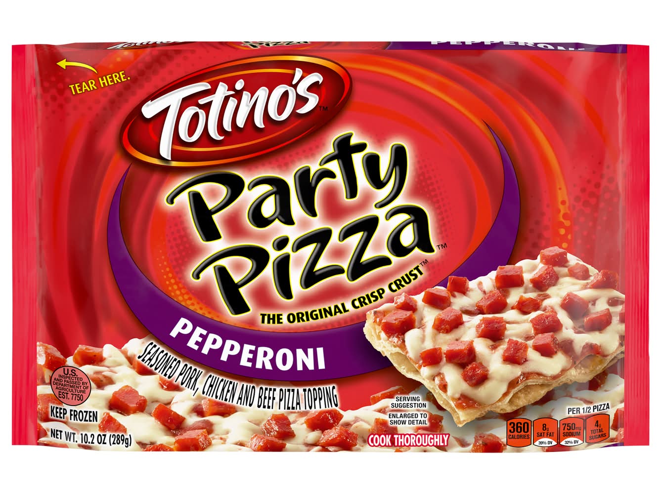 Totino's The Original Crisp Crust Party Pizza, Pepperoni (10.2 oz)