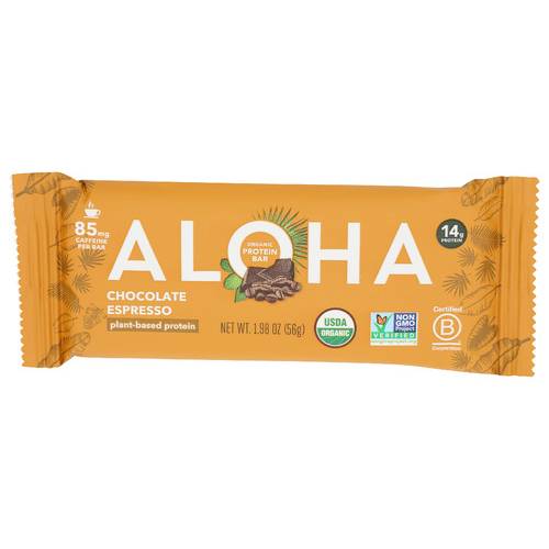 Aloha Organic Chocolate Espresso Plant-Based Protein Bar