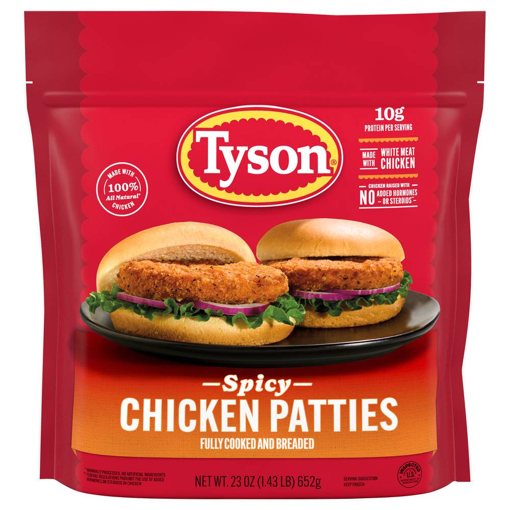 Tyson Fully Cooked Spicy Chicken Patties (23 oz)