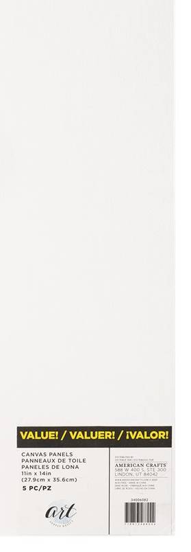 Darice Painting Canvas Panels, 11"x14", White (5 ct)