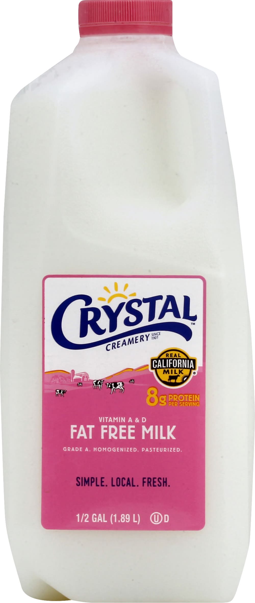 Crystal Creamery Fat Free Milk (1.89 L)