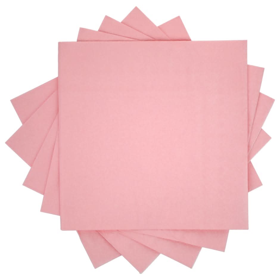 Paper Lunch Napkins, 6.5x6.5 in, Pink (30 ct)