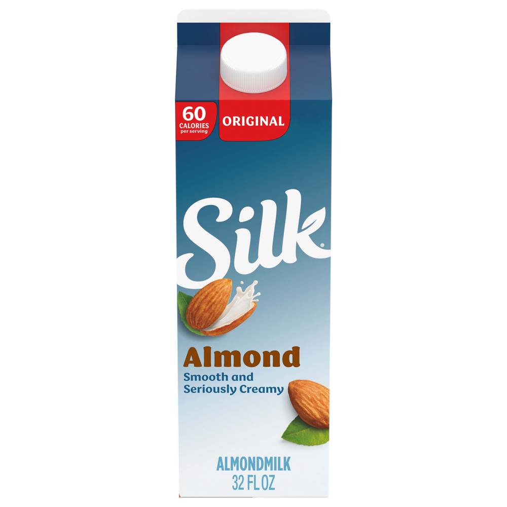Silk Original Almond Smooth and Seriously Creamy Milk (32 fl oz)