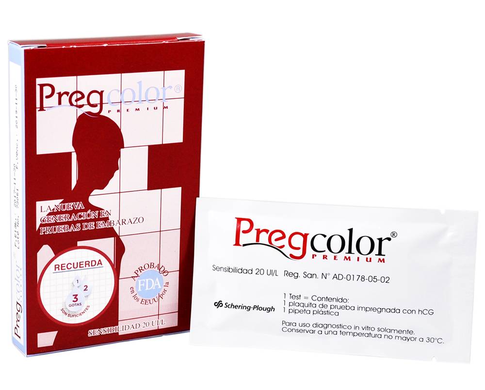 PREGCOLOR PREMIUM PRUEBA EMBARAZO CAJ*1