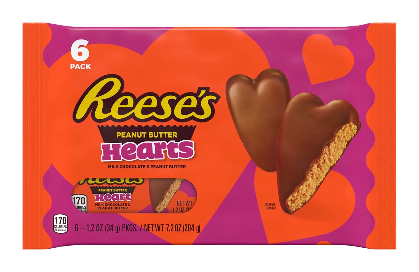 Reese's Milk Chocolate Peanut Butter Hearts (1.2 oz)