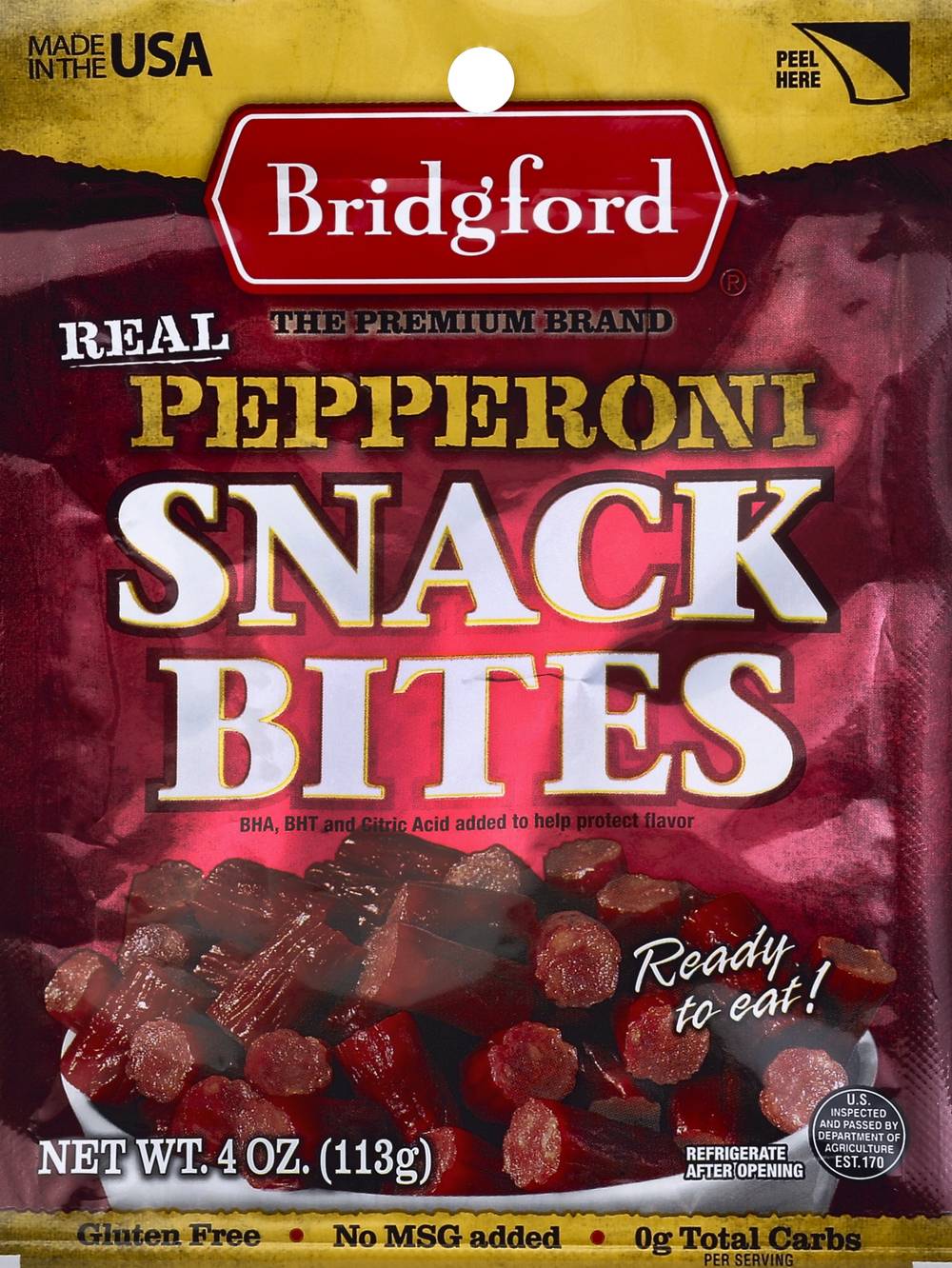 Bridgford Real Pepperoni Snack Bites (4 oz)