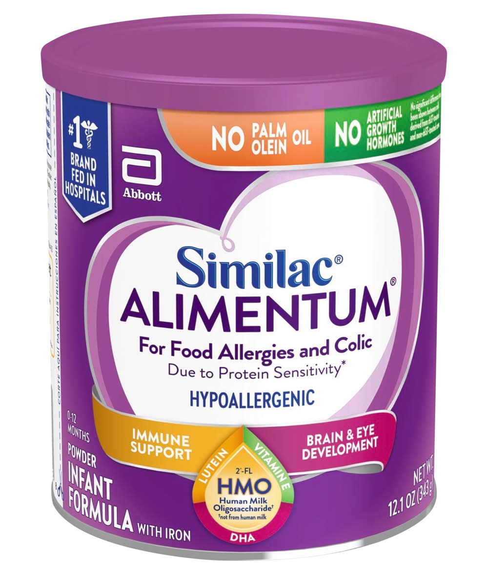 Similac Alimentum Hypoallergenic With 2 fl Hmo Baby Formula Powder, 0-12 Months (12.1 oz)