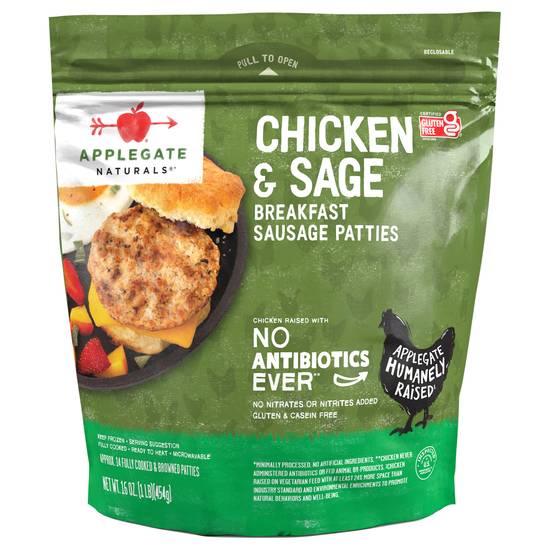 Applegate Natural Chicken & Sage Breakfast Sausage Patties
