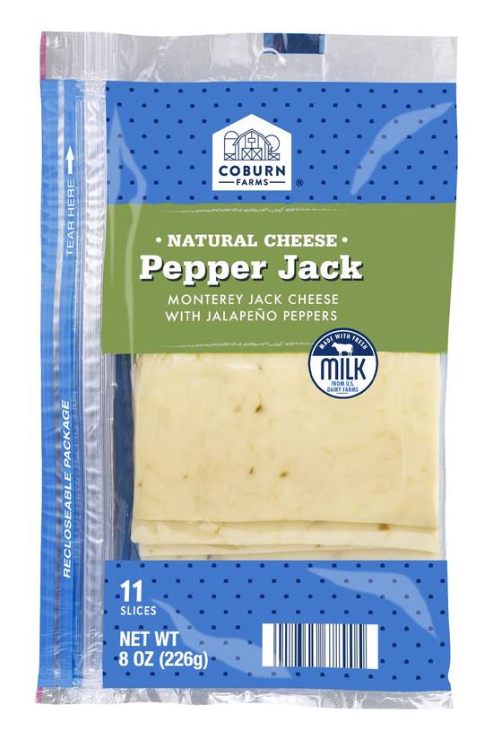 Coburn Farms Natural Cheese, Pepper Jack (8 oz, 11 ct)