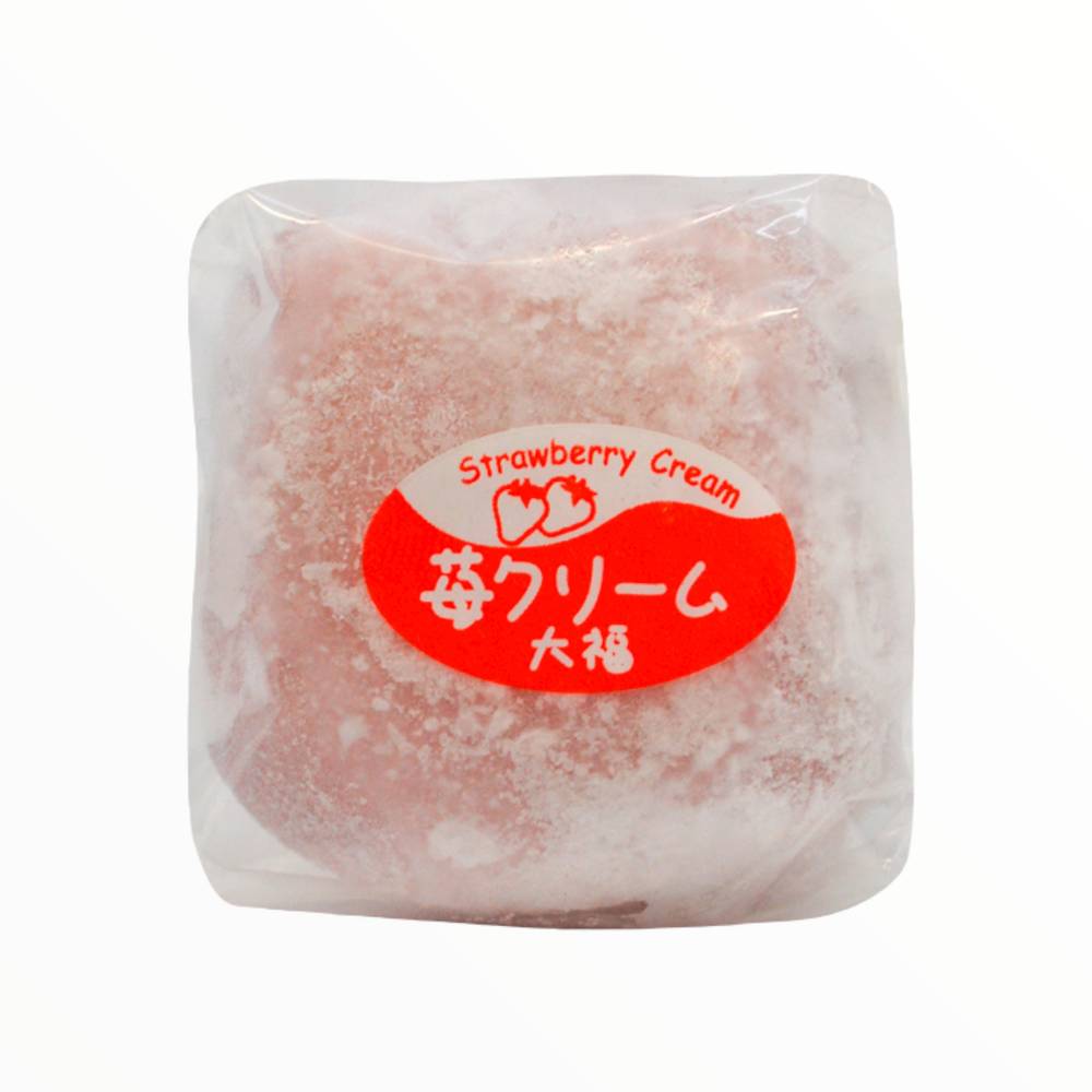 Minato seika mochi de fresa con crema